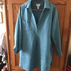 Soft Blue Linen Tunic